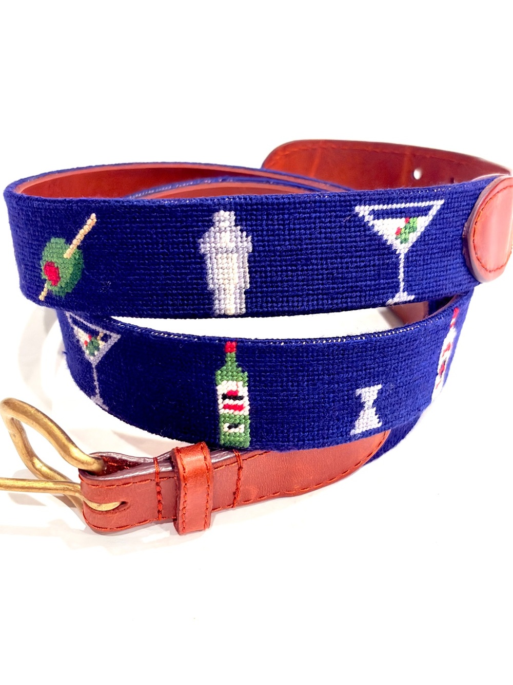 Smathers & Branson Men's Needlepoint Cocktail Belt 42